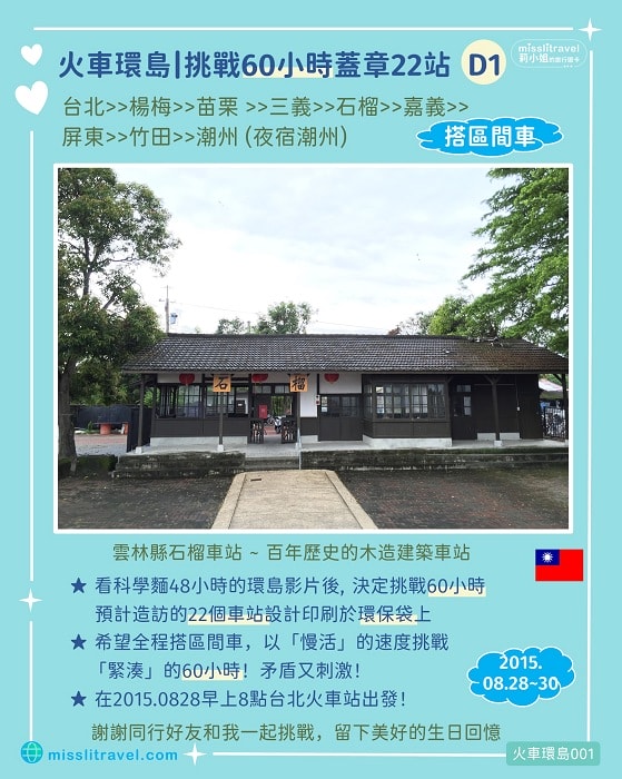 【台灣火車環島】挑戰60小時|22車站紀念章|D1遊記|台北 - 第2張圖